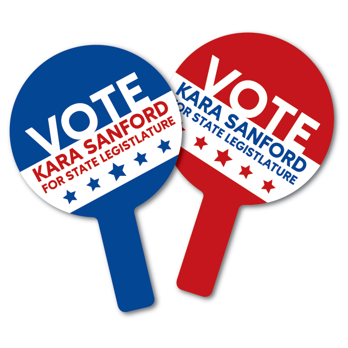 Corrugated plastic hand fans with schedules for sports teams (football, basketball,... from ASI 54322 FireSprint Printing