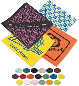 Bandanas with a soft hand feel from a water-based ink custom... from ASI 68707 Marathon Mfg & Supply Co.