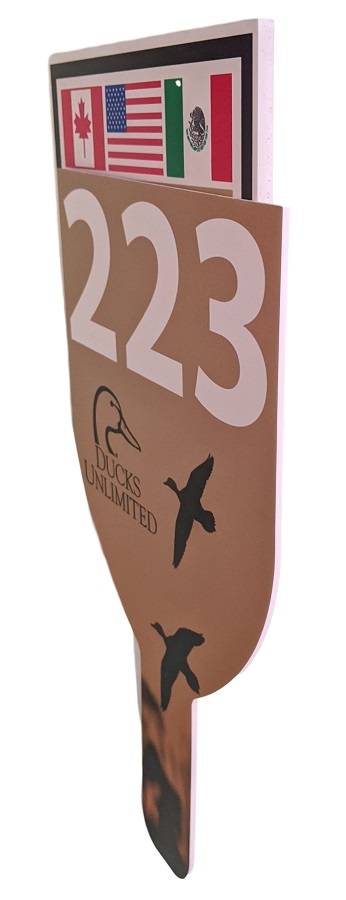 Premium solid PVC plastic auction paddles / hand fans with consecutive... from ASI 54322 FireSprint Printing