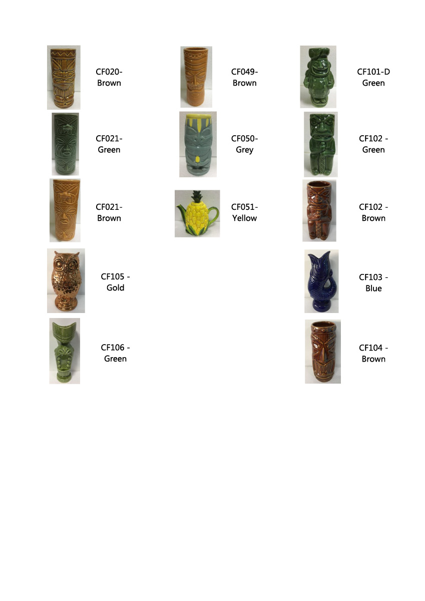 Ceramic & glass Tiki Mugs with low factory direct pricing from... from ASI 89241 Star Promo, Inc.