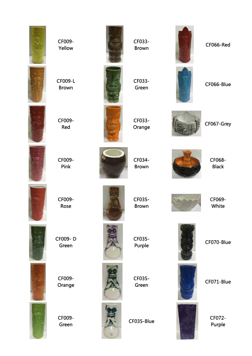 Ceramic & glass Tiki Mugs with low factory direct pricing from... from ASI 89241 Star Promo, Inc.