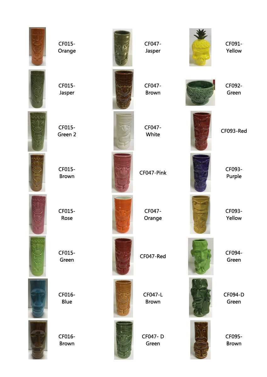 Ceramic & glass Tiki Mugs with low factory direct pricing from... from ASI 89241 Star Promo, Inc.